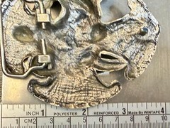 Many Skulls Maltese Iron Cross Artisan Cast? Awesome RARE Unknown! Belt Buckle