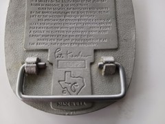 Vintage Kershaw Officer Ranch Fine Pewter Belt Buckle Made In USA # 11882