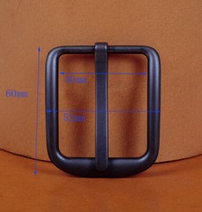 Alloy Pin Single Prong Clip Rectangular Buckle for Men Leather Belt Spare 4cm