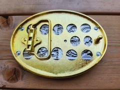 BULL LONGHORN SILVER AND GOLD WESTERN RODEO COWBOY BELT BUCKLE