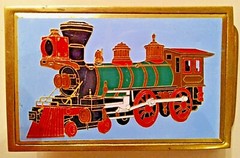 Vintage 1983 Steam Engine Train NAP Inc. Solid Brass F05 3.25&Prime; Belt Buckle