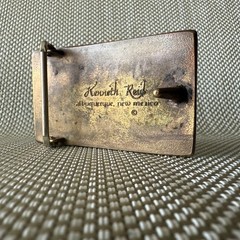 Mid Century Modern Kenneth Reid Buckle Dark Wood Thin Line Brass