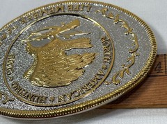 Vtg North American Hunting Club NAHC Life Member Gold-tone Belt Buckle