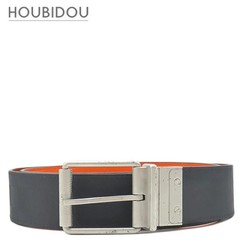 LOUIS VUITTON Belt Suntulle Boston 95 Leather Damier Infini Navy Orange