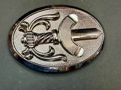 Medieval Times Sword In Black Oval Vintage Belt Buckle