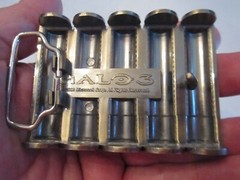 2008 HALO 3 8 GA MAG SHELL DESIGN BELT BUCKLE – 3 1/4&Prime; X 2 3/8&Prime; – GW8