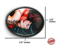 Betty Page Fetish Pinup Girl Japanese Geisha Handmade Artisan Belt Buckle