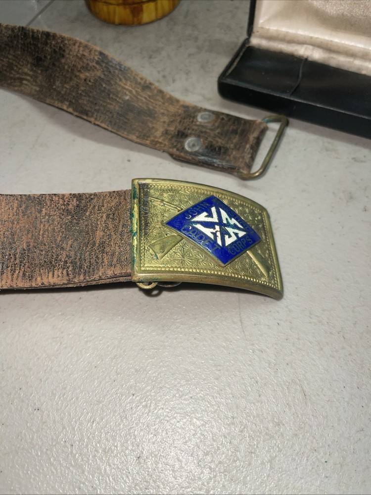 Vintage Rare 1940s 1950s John Marshall Cadet Corps Richmond VA Belt Buckle