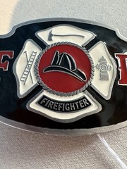 Buckle Bakery Fire Fighter Enamel Belt Color Buckle 1670 Made in USA