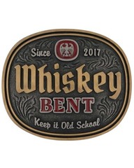 Montana Silversmiths Men's Keep It Old School Whiskey Bent Buckle Silver