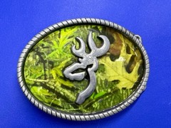 Browning Logo Deer Buck Doe Hunting Hunters Camouflage USA Belt Buckle