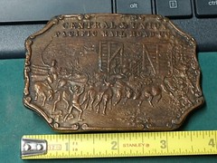 VINTAGE CENTRAL & UNION PACIFIC RAILROAD CO. BRASS BELT BUCKLE
