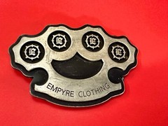 Empire Clothing Knuckles Cut Out Belt Buckle Company Advertising Promo