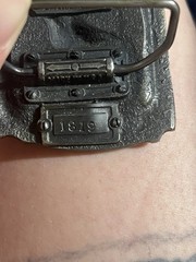Ironworker Construction 3D Figural Western Belt Buckle Silver/Blue 1819