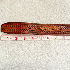 Agate Cabochon Stone Vintage Silver Color Belt Buckle with Braided Leather Belt