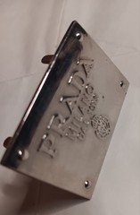 Prada Milano DAL 1913 Silver 1 x 2&Prime; Belt Buckle Badge