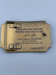 Signed Colt 1860 Army Revolver Belt Buckle Second Edition Americana