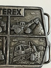 TEREX by GM Heavy Equipment Belt Buckle Silver Tone Unbranded USA 3” x 2” VTG