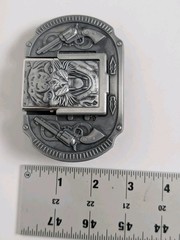 Zorro Brass Tiger Lighter Belt Buckle Western Revolvers Handcuffs New