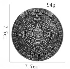 New silver Aztec Mayan calendar round mens women&rsquo;s belt buckle 3&Prime; gold available
