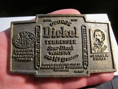 VINTAGE GEORGE DICKEL TENNESSEE SOUR MASH WHISKY BELT BUCKLE NO BACKS – OFC15