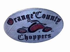 2004 West Coast Choppers Belt Buckle Brushed Steel & Black/Red