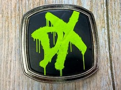 D Generation X WWE Silver DX Black Green Metal 2006 Wrestling Used Belt Buckle