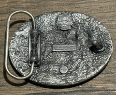 Bergamot Buckle A900 Deer buckle USA 1990 Size 3” x 2.5” Heavy Stag buckle MINT