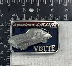 VTG CHEVY CORVETTE AMERICAN CLASSICS VETTE BUCKLE BA-135 GREAT CONDITION