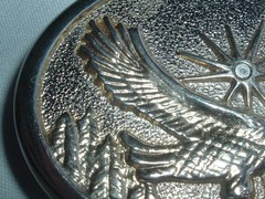 VINTAGE EAGLE IN FLIGHT METAL BELT BUCKLE