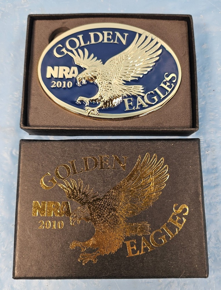 NRA 2010 Golden Eagles Belt Buckle New