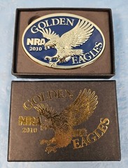NRA 2010 Golden Eagles Belt Buckle New