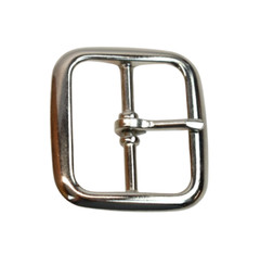 Chrome Rectangular Side Bar Belt Buckle For 1.25&Prime; Wide Belt Replacement Buckle