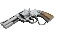 New Men Gangster Fashion Belt Buckle Silver Metal Gun Revolver Hood Street Wear