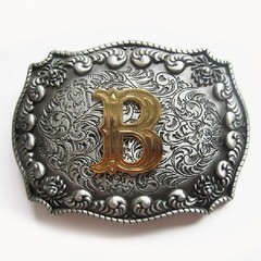 Vintage Style Western Cowboy Cowgirl Letter Belt Buckle also Stock In the US