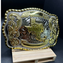 Texican Western Belt Buckle 5.5” x 4” Durable Alloy – Fits Standard 2” Belts.