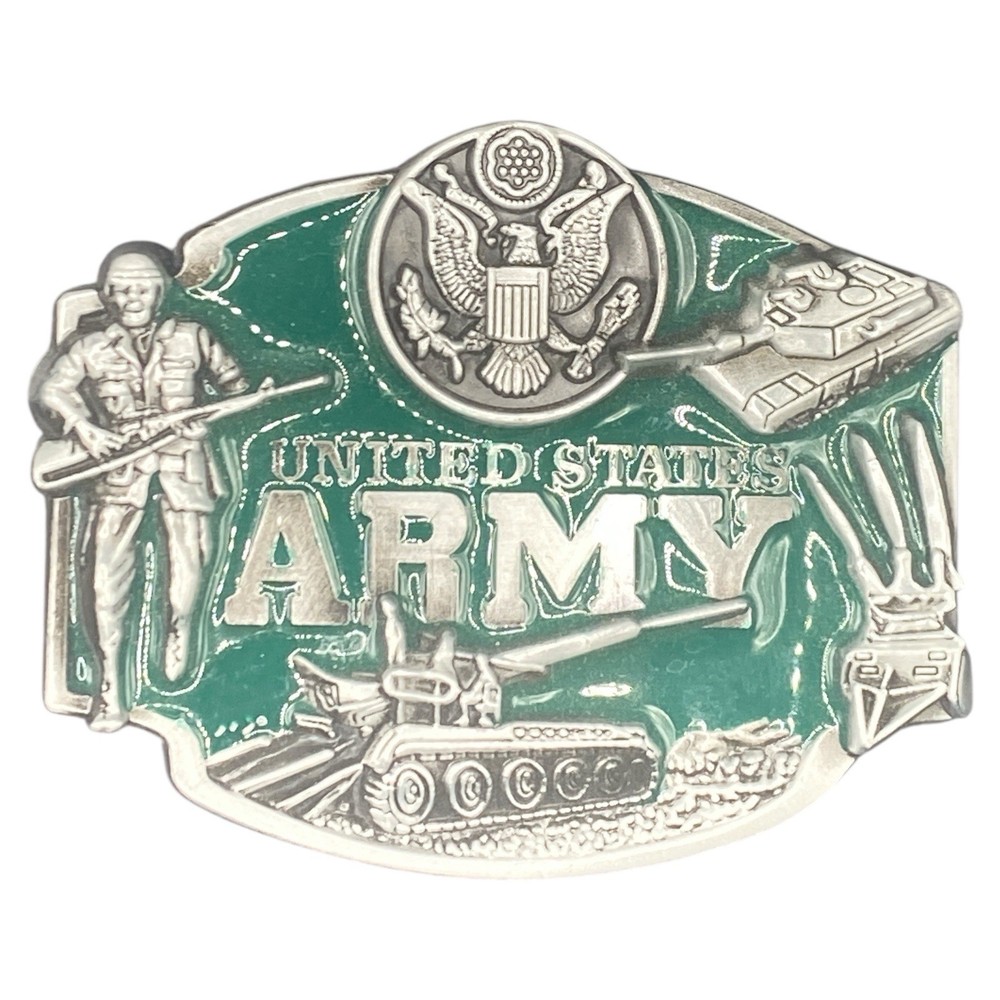 United States Army US Military Enameled Belt Buckle 3&Prime; x 2 3/8&Prime;