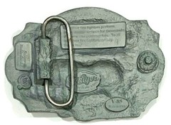 Volunteer Fire Fighter Siskiyou 1989 Fire Truck Enameled Belt Buckle