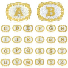 Belt Buckle Western Cowboy Initial Letter A – Z Rodeo Belt Buckle For Unisex NEW