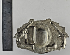 Rare Men&rsquo;s/Women’s Silver Metal Skull Western Belt Buckle