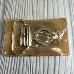 Dolly Madison Bakery Belt Buckle Gold Advertising Brass Tone Logo Western Vtg