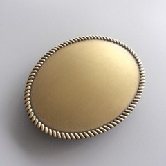 Antique Bronze Plated Western Rope Oval Blank Custom Belt Buckle also Stock US