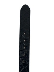 Genuine Leather Pirarucu Fish Print Western Belt with Removable Buckle -Black