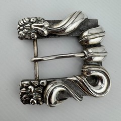 Vintage Barry Kieselstein Cord sterling silver snake apple Eden belt buckle