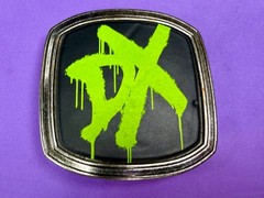 D Generation X WWE Silver DX Black Green Metal 2006 Wrestling Used Belt Buckle