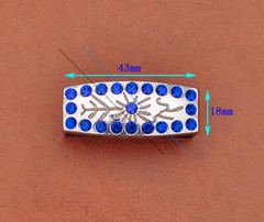 Western Rhinestone Belt Buckle 3pcs Set for Replacement or Leather Craft 1-1/2&Prime;