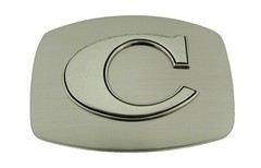 New Men Women Initial Letter A-Z Belt Buckles Western Cowboy Silver Chrome Metal