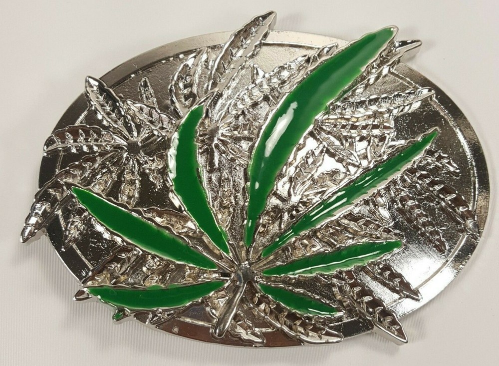 oker brand belt buckle marijuana green new belt buckle