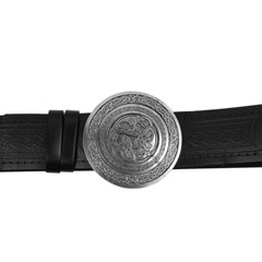 Celtic Hounds Pewter Kilt Belt Buckle – Made in Scotland