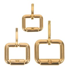 3Pcs Reusable Copper Single Prong Buckles for Bag Straps Golden Durable